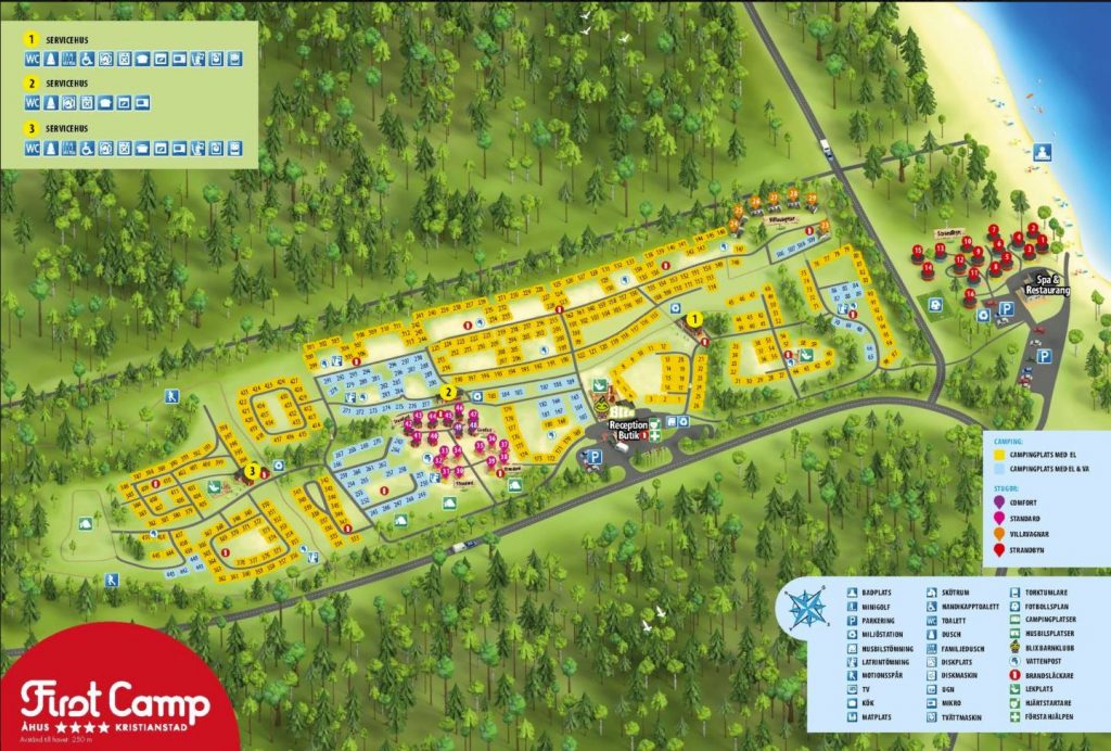 åhus camping karta First Camp / Camping & Stugor – Åhus Sweden